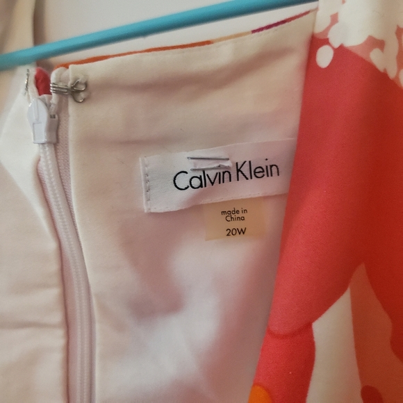 Calvin Klein Plus Size 20W Floral Tea Dress - Picture 3 of 8